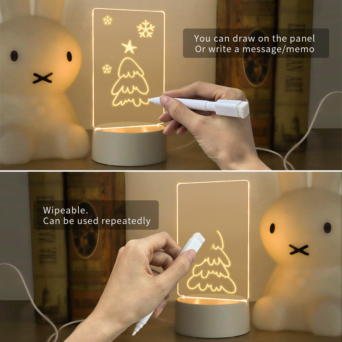 LED Lystavle – USB Bordlampe med Lystavle
