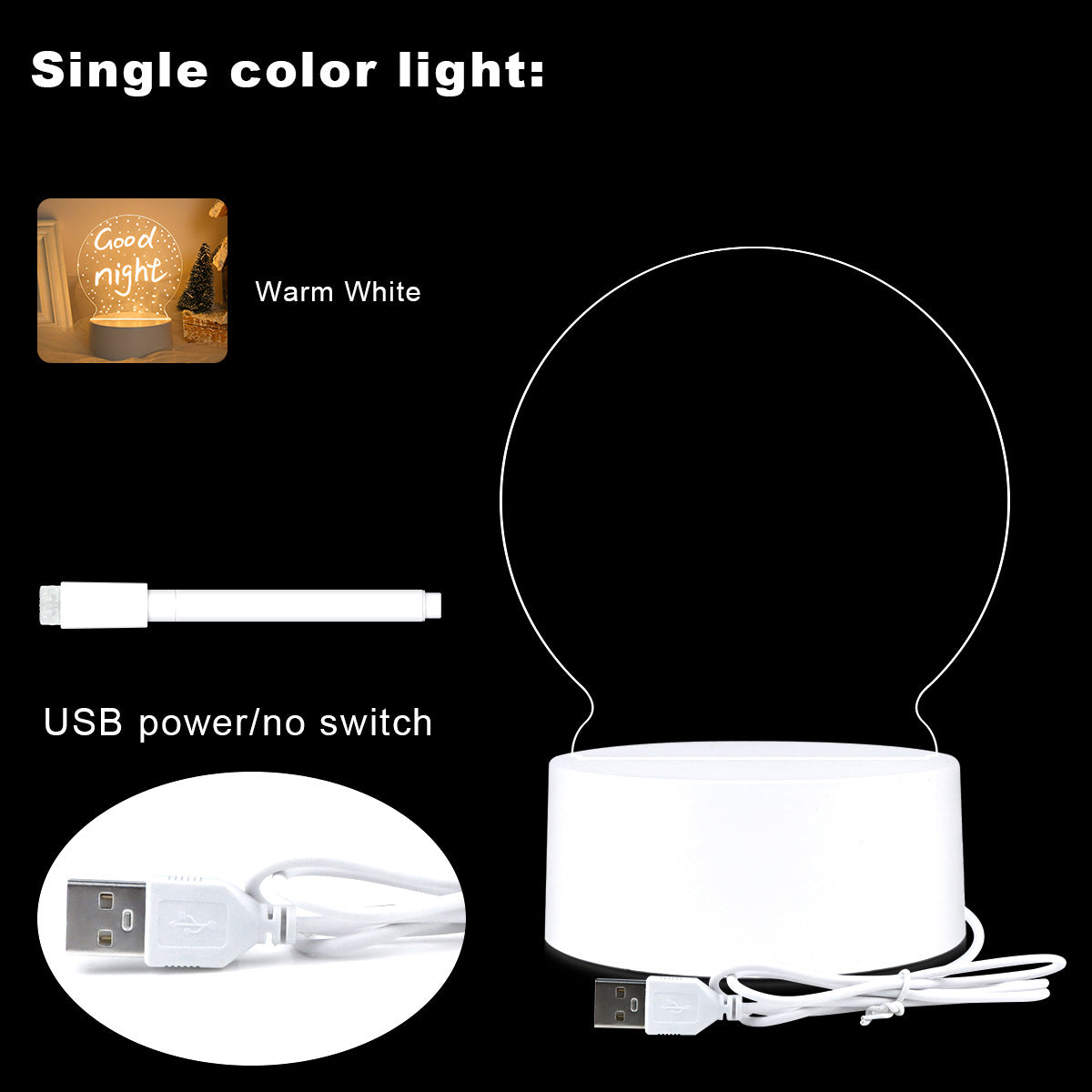 LED-Lichtnotiztafel – USB-Schreibtischleuchte mit Schreibfunktion