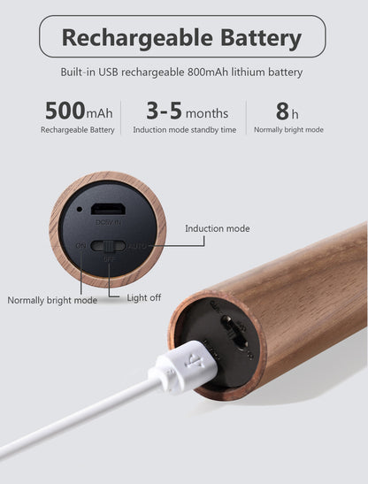 Smart bevægelsessensor LED-lys – Magnetisk genopladelig natlampe
