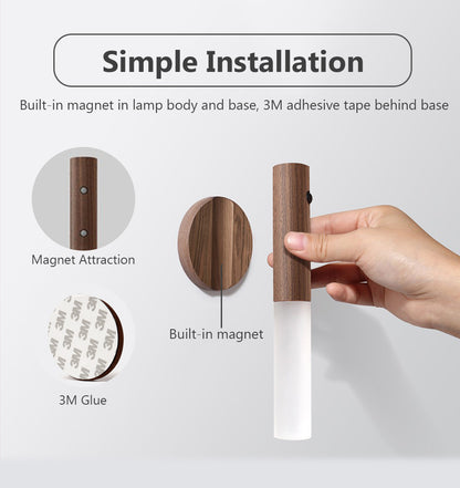 Smart bevægelsessensor LED-lys – Magnetisk genopladelig natlampe