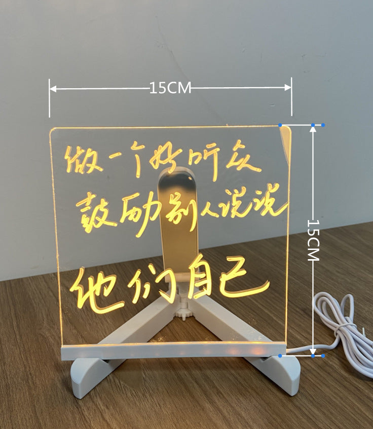 Acrylic DIY LED Message Board Night Light – Creative Writing Desk Lamp