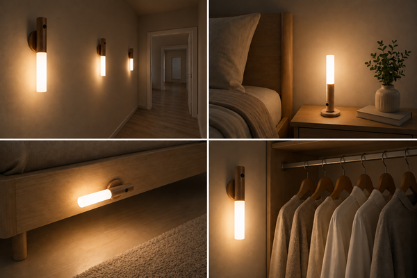 Smart bevægelsessensor LED-lys – Magnetisk genopladelig natlampe