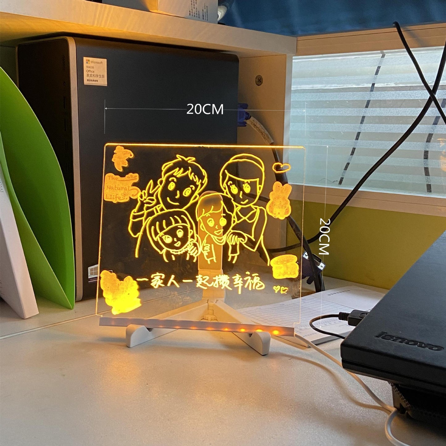 Acrylic DIY LED Message Board Night Light – Creative Writing Desk Lamp